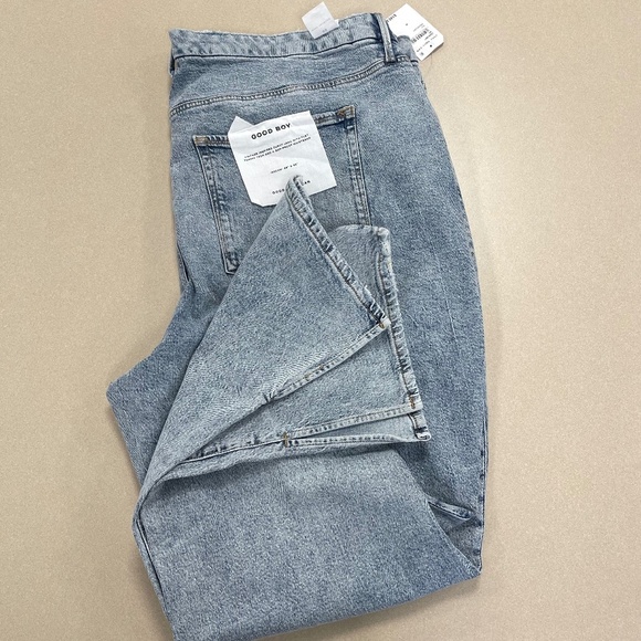 GOOD AMERICAN Plus Size 26W Good Boy Straight Jeans - Indigo - NWT - Picture 1 of 8